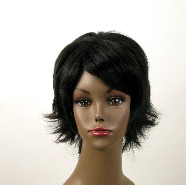 Perruque Afro Courte 100% Cheveux Naturels - Noir (SHARONA 02/1b) - Neuf Avec étiquettes