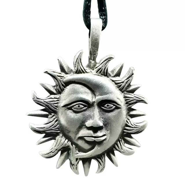 Soleil Lune Collier Pendentif Céleste Spirituel Talisman Amulette Unisexe...