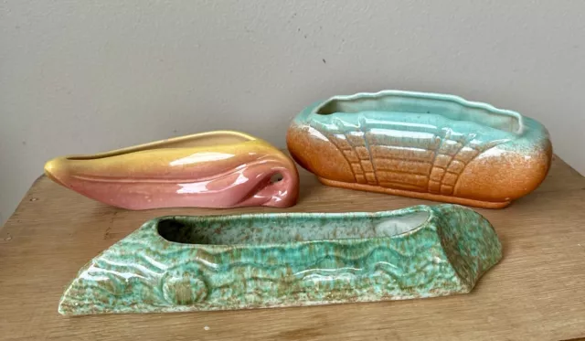 Vintage Trough Vases x 3 Diana Pates Lyndale