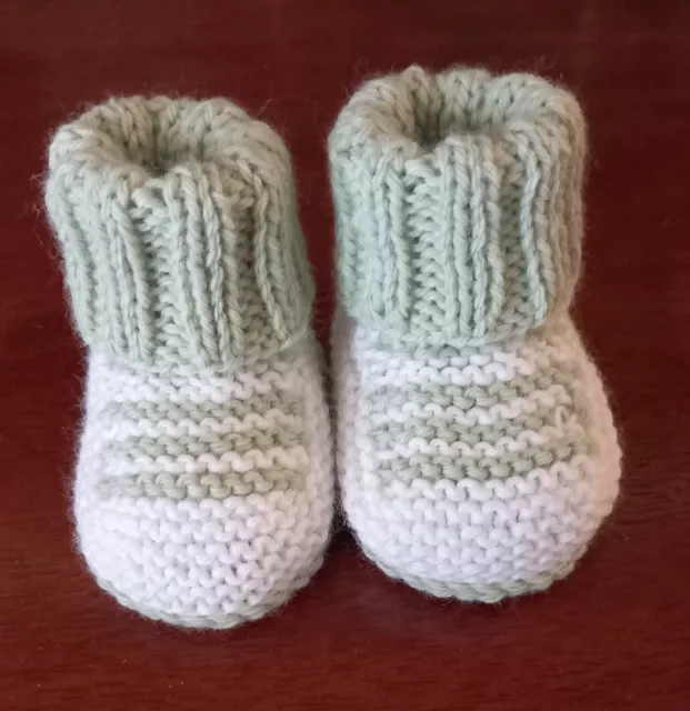 Handmade Knit Booties Baby/reborn 0-3 Months New