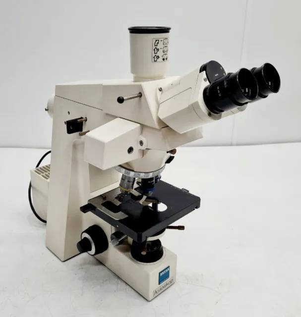 Carl ZEISS Axioskop El Insertion Microscope W/3 Objectifs Achrostigmat Epiplan