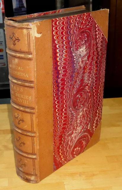 1893 Appletons Annual Cyclopaedia Register of Important Events Leather Bound