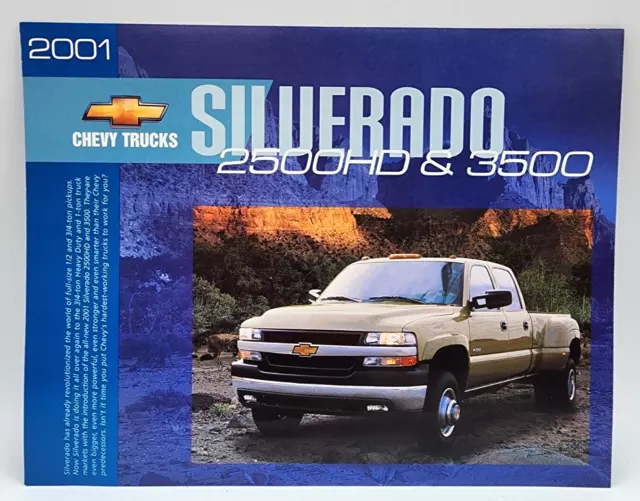 2001 Chevrolet Chevy HD Truck 2500 3500 Sales Salesman Showroom Brochure Book 2p