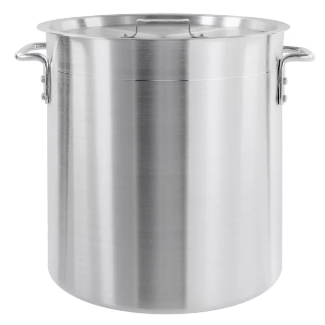 40 Qt Heavy Duty 4mm Aluminum Stock Pot w/Lid Commercial NSF Soup Brewing Kettle