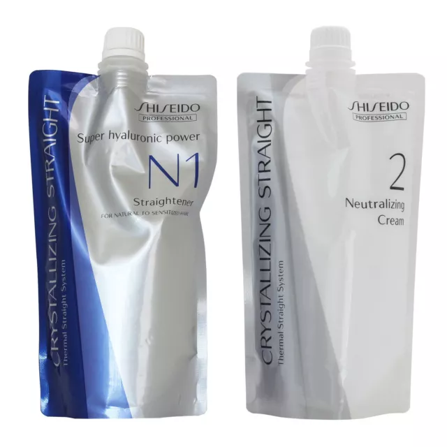 New Shiseido Crystallizing Straightner N1 + Neutralizing Cream set