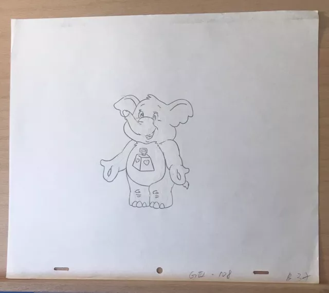 CARE BEARS  Original Animation Production Art Drawing NELVANA