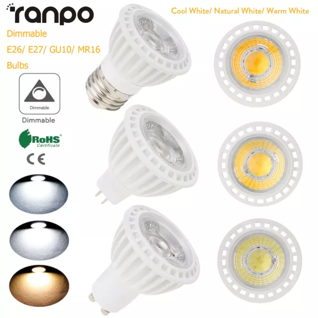 Dimmable E27 GU10 MR16 LED Spotlight Bulbs Ultra Bright Energy Saving 220V 15W