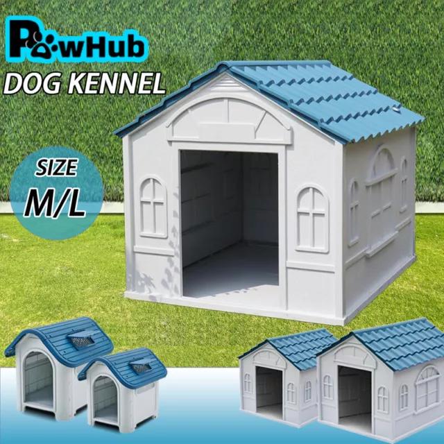 PawHub Outdoor Indoor Dog Kennel Plastic Puppy Pet House Weatherproof