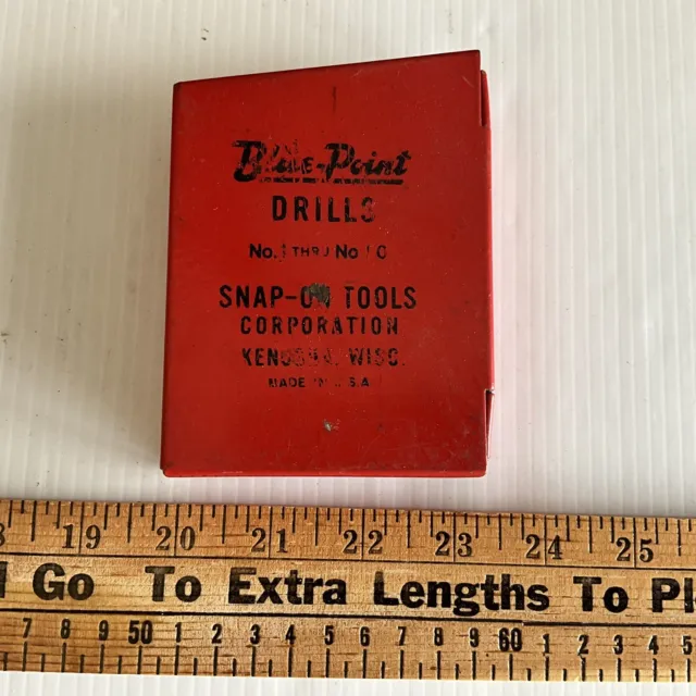 Blue-Point Drill Bit Index Case Tool Box W Random Bits