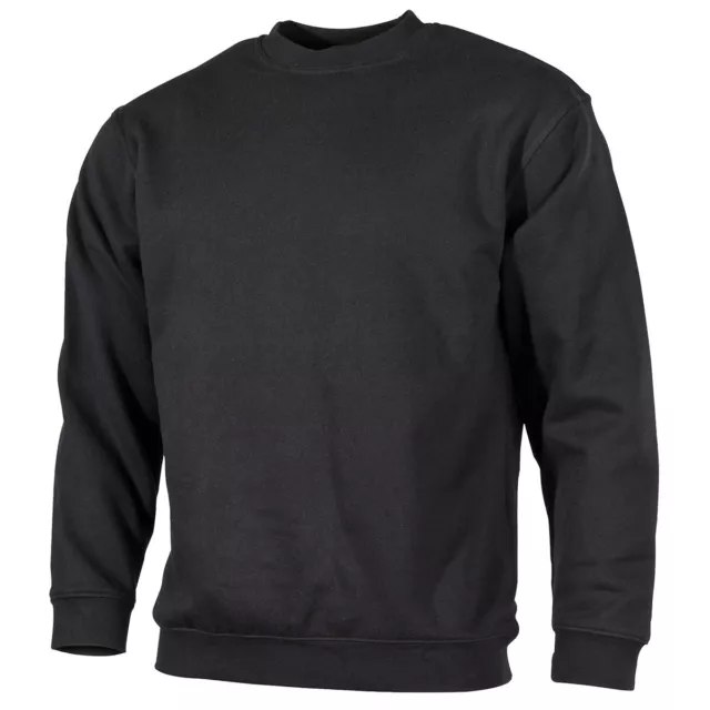 MFH Sweatshirt schwarz Pullover Langarm Shirt Longsleeve Sweater Pulli Hoodie