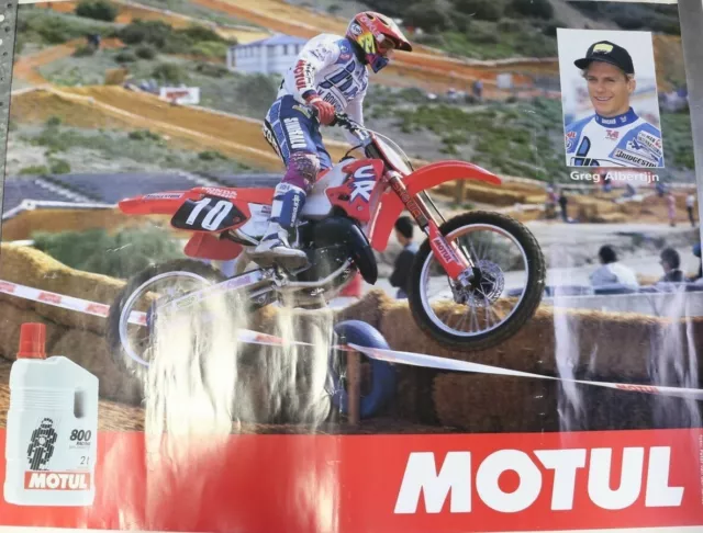 AFFICHE HUILE MOTUL MOTO CROSS SUPERCROSS HONDA CR GREG ALBERTYN R.S.A. 80x60 cm