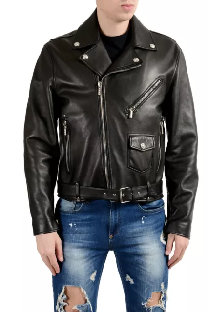 Giubbotto pelle versace uomo on sale