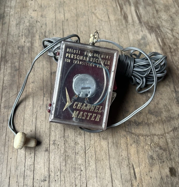 VINTAGE CHANNEL MASTER Deluxe Replacement Personal Receiver Transistor ...