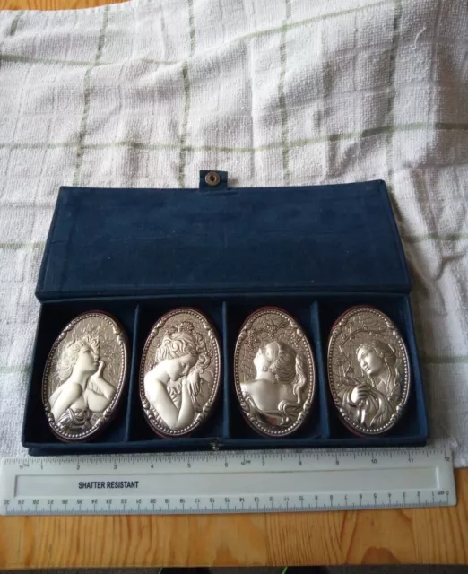 JEAN SWAN GORDON 1940's STERLING SILVER PORTRAITS OF VICTORIAN WOMEN SIGNED RARE