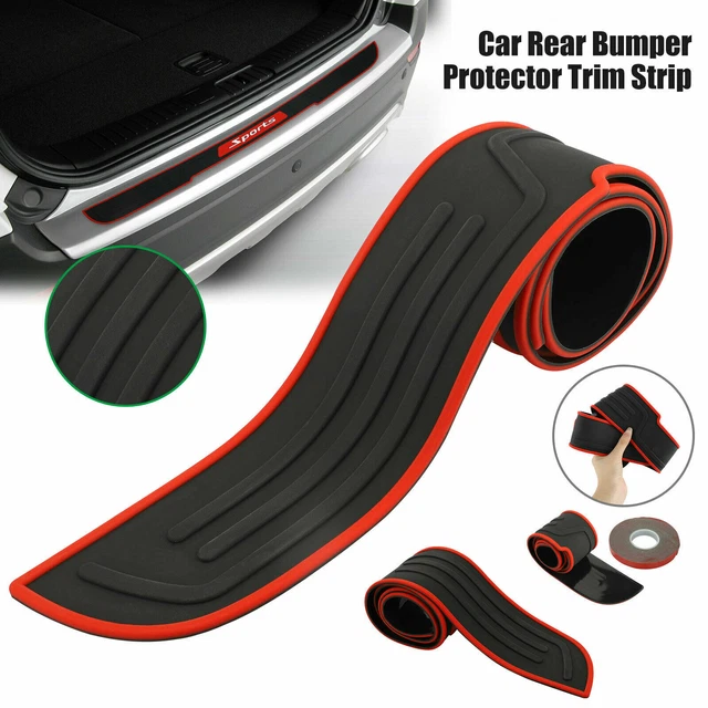 RUBBER CAR REAR Bumper Protector Trim Strip Trunk Sill Guard Scratch