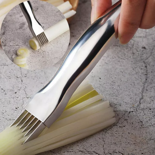 SCALLION SHREDDER 12 Blade Design Onion Shredder for Peppers $14.19 -  PicClick AU