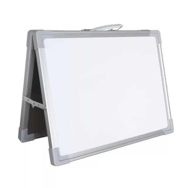 Tragbares Whiteboard - 30 x 40 cm - Silber-Grau - Beidseitig beschreibbar - Trag