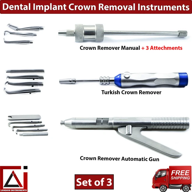 Automatic Single-Handed Crown Remover Gun - Dental Surgical Tool German Grade Stainless Steel