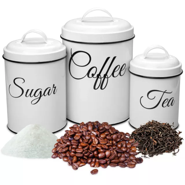L.TSN Kaffeebehälter Gläser, Mini Tee Kaffee Zucker Kanister, Set