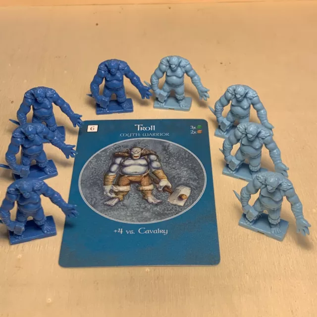 TROLL 8 Tokens and Battle Card for AGE OF MYTHOLOGY Game NORSE Parts
