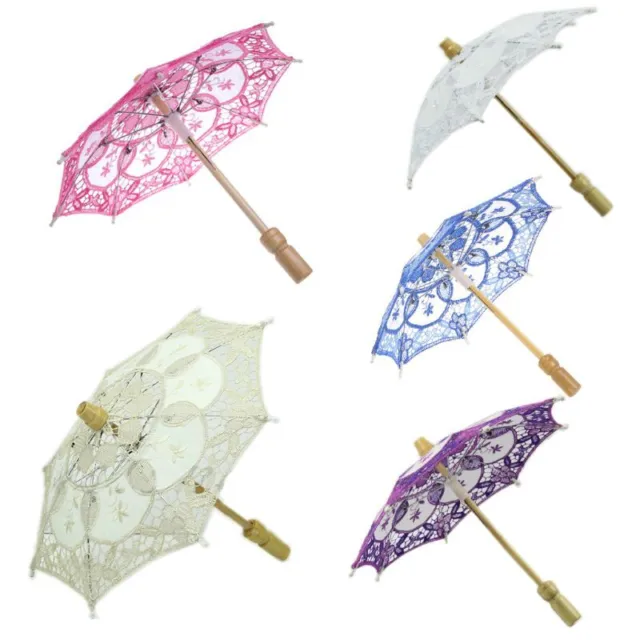 Vintage Lace Umbrella Parasol for Sun Umbrella with Handle for Wedding De