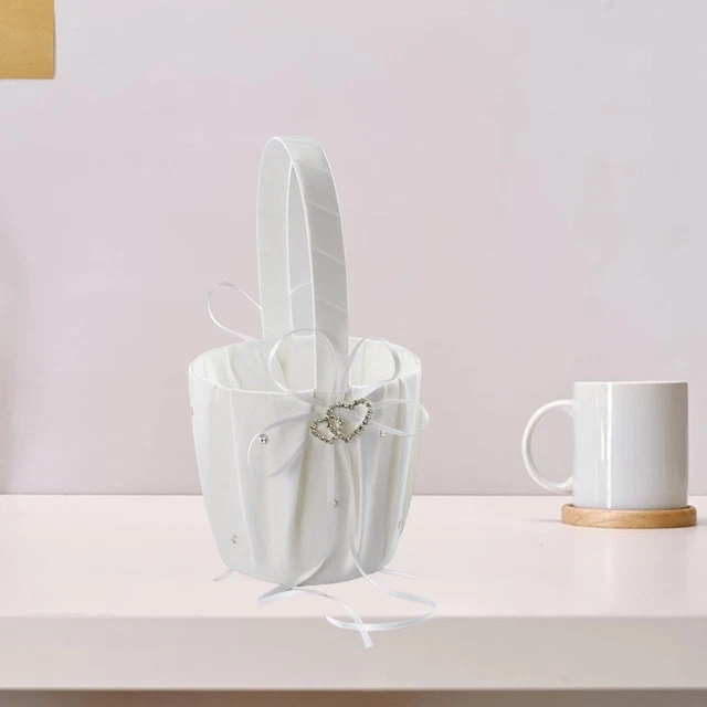 Panier de fille de fleur de mariage Bowknot Decor oreiller panier Durable