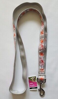Leash For Dogs Dandelion Gray/Red Size Large (5 Foot Long 1 Inch Wide)