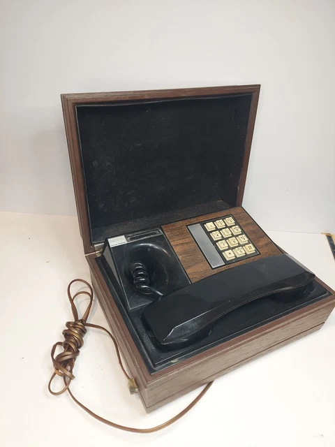 VINTAGE DECO-TEL EXECUTIVE Box Phone Dante Incolay Stone Clipper Ship ...