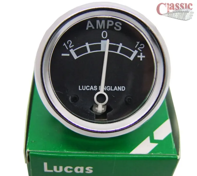 Genuine Lucas 12V 1 1/2" Ammeter LU36403