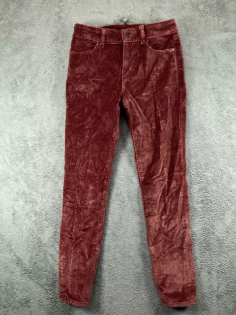DL1961 Margaux Instasculpt Ankle Jeans Womens 26 Skinny Pink Fervid Velour Mid
