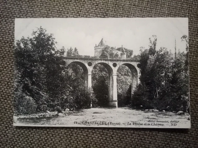 Cpa Chastellux Le Viaduc Et Le Château