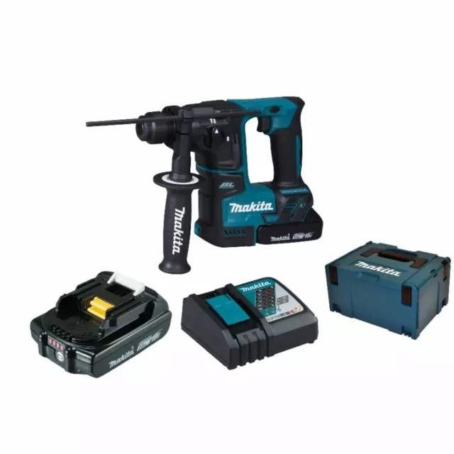 Makita Marteau-Perforateur DHR171RAJ pour Sds-Plus 18V 2x 2,0 Ah Accus +