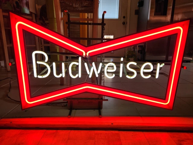 1980s VINTAGE BUDWEISER NEON SIGN!!! Original Anheuser, Busch, transformer