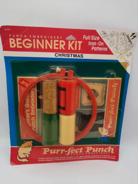 Punch Needle Starter Kit Cartoon Rug Hooking Hoop Beginner Kit