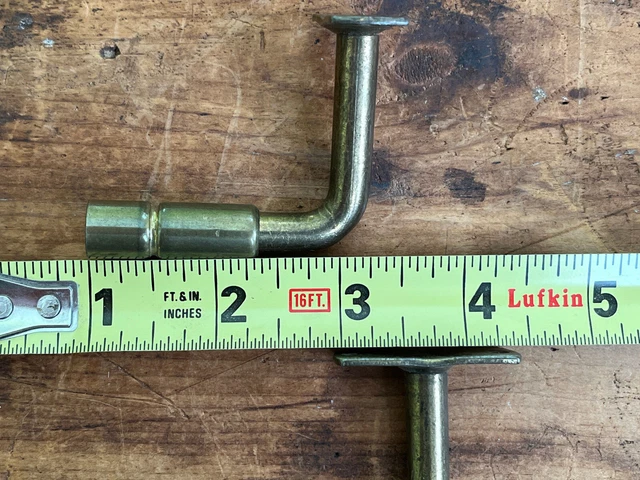 Vintage Goose Neck Curtain Rod Holders Brackets Brass Finish 1 Pair