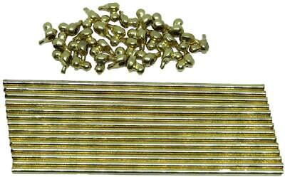 Dolls House Long Staircase Runner Carpet 14 Brass Stair Rods Miniature Accessory