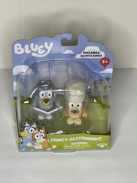 BLUEY FANCY RESTAURANT Figure Set - Bluey and Bingo £13.36 - PicClick UK