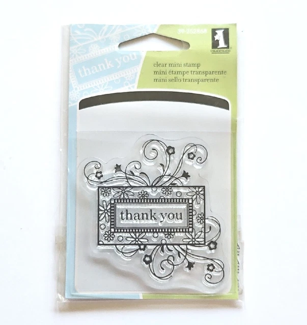 THANK YOU FLOURISH Inkadinkado Clear Acrylic Stamps gratitude bg136