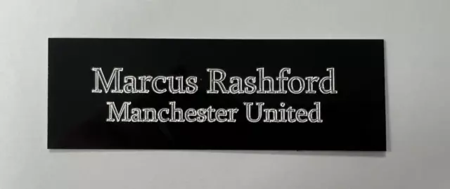 Marcus Rashford 105x35mm Engraved Plaque for Signed Manchester United Display