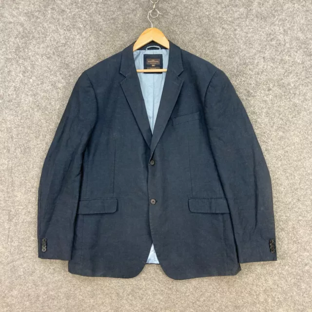 Rodd & Gunn Jacket Mens XL Blue Linen Cotton Blazer Business Formal Event A2105