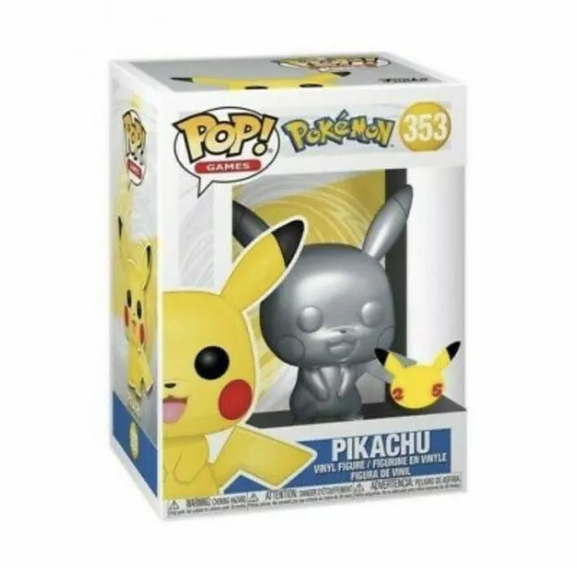 Pikachu Silver / Pokemon / Figurine Funko Pop