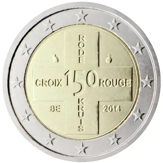 PI CE COMM MORATIVE 2 Euro Belgique 2014 150 Ans De La Croix Rouge PI CE COMM MORATIVE 2 Euro Belgique 2014 150 Ans De La Croix Rouge