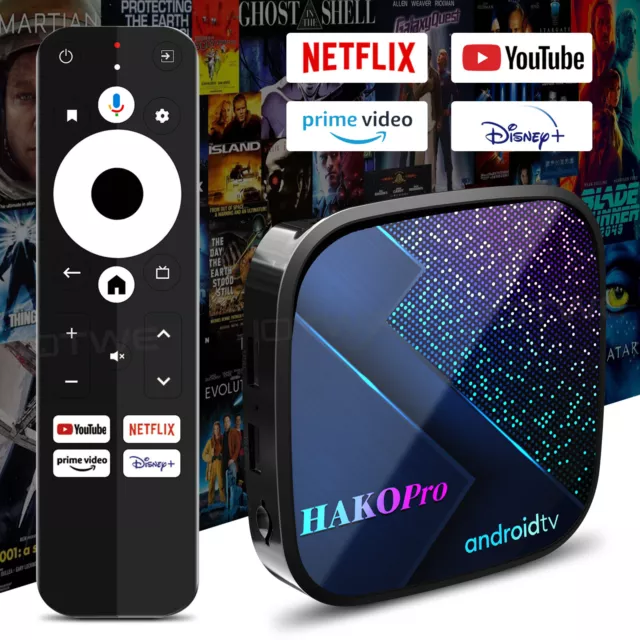 HAKOPro TV Box 5G WIFI 4K HD 4G+64GB Android 11.0 Smart Media Player BT 5.0 2023