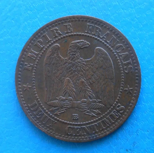 Napoléon III , 2 centimes 1854 BB Strasbourg