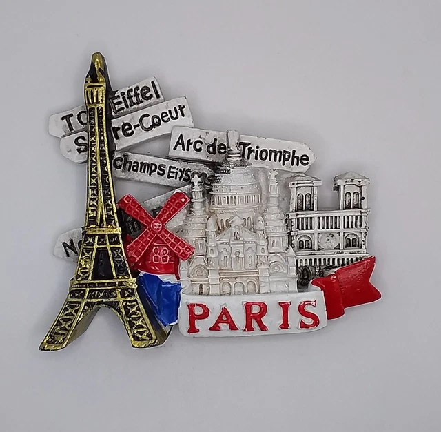Magnete Calamita Resina Frigo  Souvenir Fridge Magnet Parigi Francia