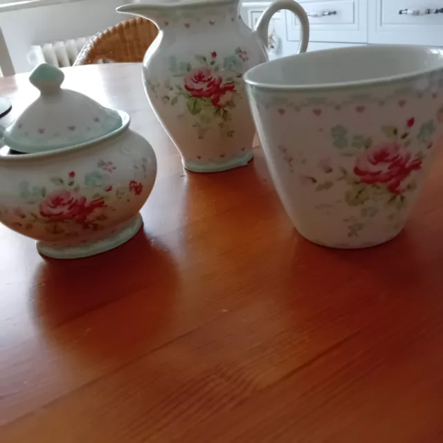 Greengate ABELONE SET, Cup, Kännchen , Zuckerdose