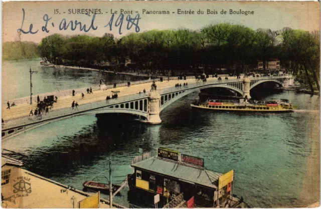 CPA SURESNES Le Pont - Panorama - Entree du Bois de Boulogne (1322646)