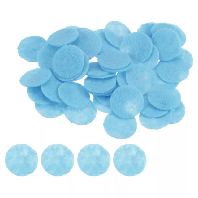 200pcs Round Felt Circles, 15mm 5/8" Craft Felt Pads Non-Woven Fabric Pad Blue