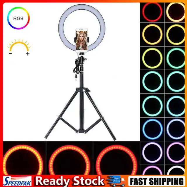 10 Inch Phone Video Photo Light RGB Circle Fill Light for Makeup Live Streaming