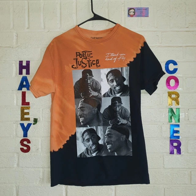 CHEMISTRY POETIC JUSTICE Movie 2pac Tupac Shakur Orange And Black T